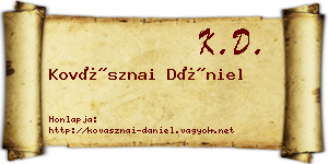 Kovásznai Dániel névjegykártya