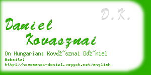 daniel kovasznai business card